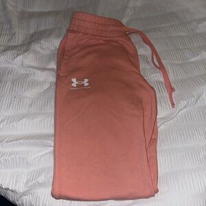 Pink underarmour sweatpants